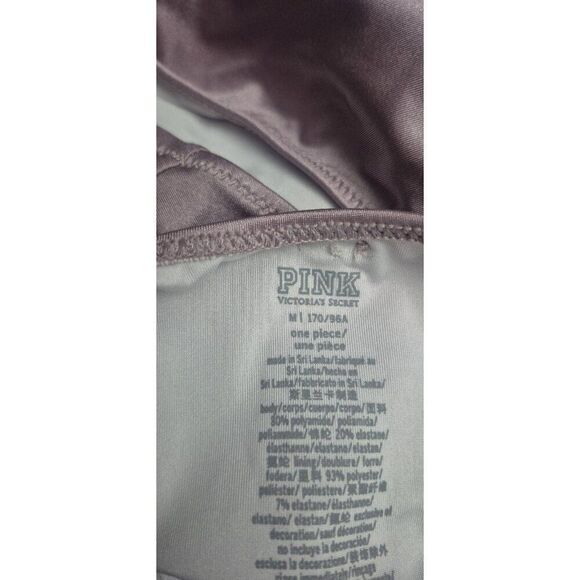 Victoria Secret PINK Ruffled Plunge One-piece Bathingsuit Women's Size Medium - Picture 3 of 3